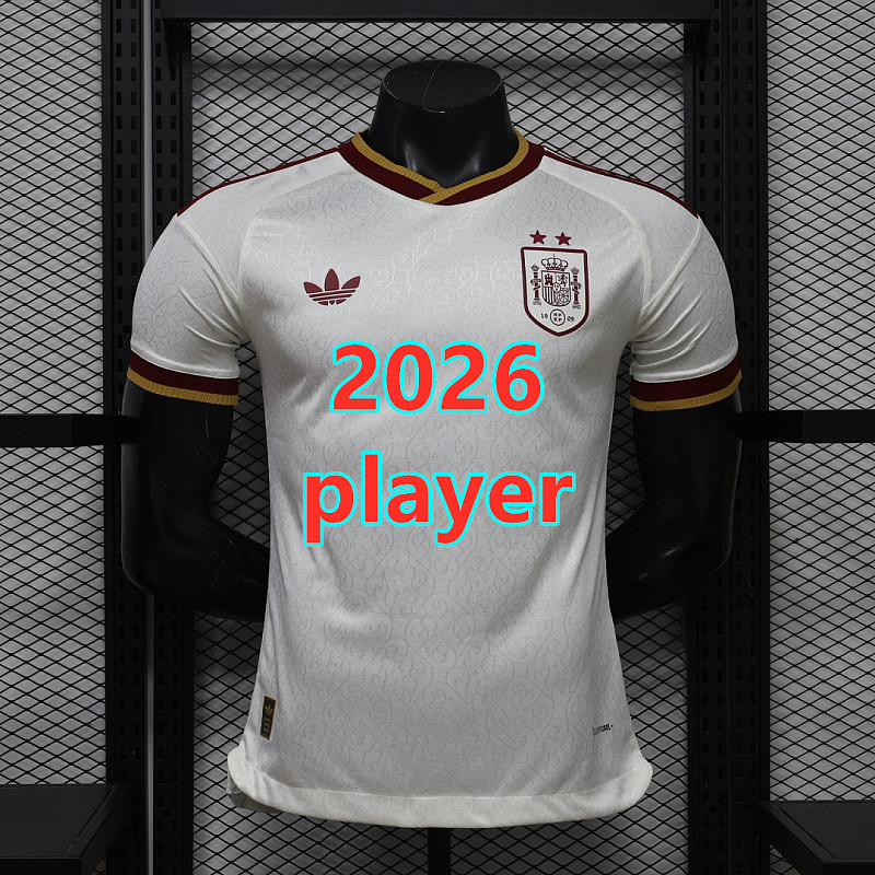 Spain Away Player With 2 Stars Jersey S-4XL 2
