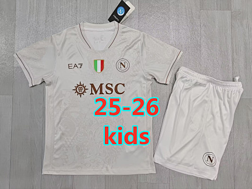 25-26 Napoli Away Kids Jersey+shorts Kit 16 -28