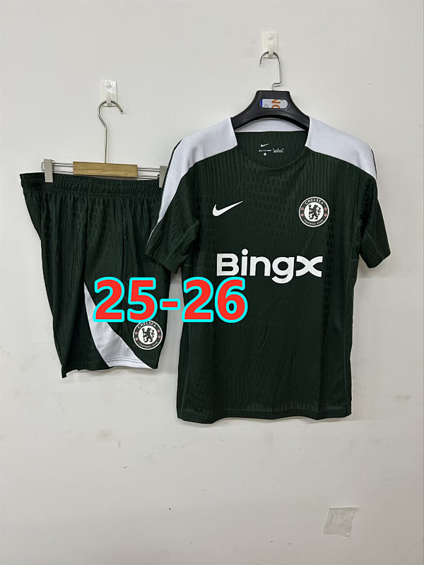 25-26 Chelsea Short Sleeve Player Version Tracksuit Kit S-3XL