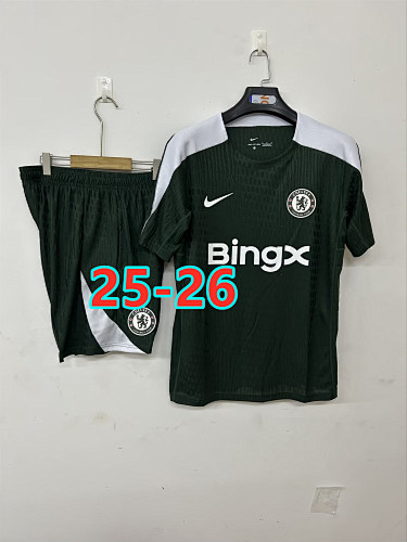 25-26 Chelsea Short Sleeve Player Version Tracksuit Kit S-3XL