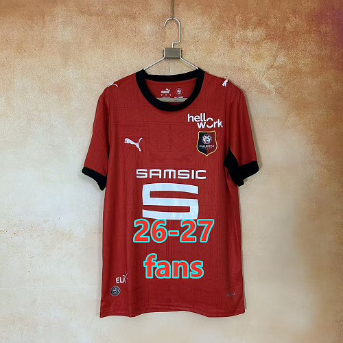 26-27 Rennais Home Fans Version Jersey S-4XL