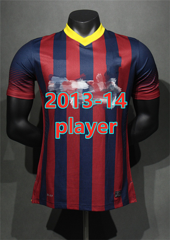 13-14 Barcelona Home Retro Player Jersey S-2XL
