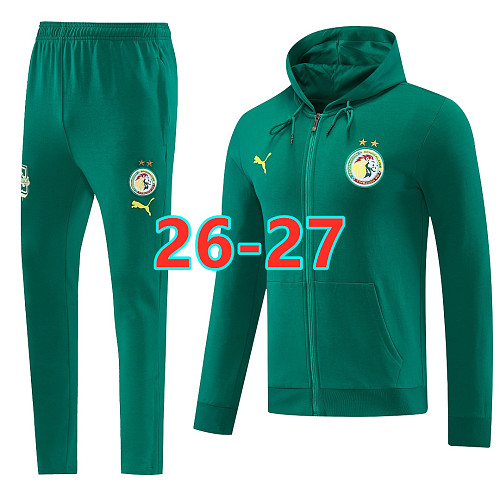 26-27 Senegal Long Zipper Hoodie Jacket S-2XL