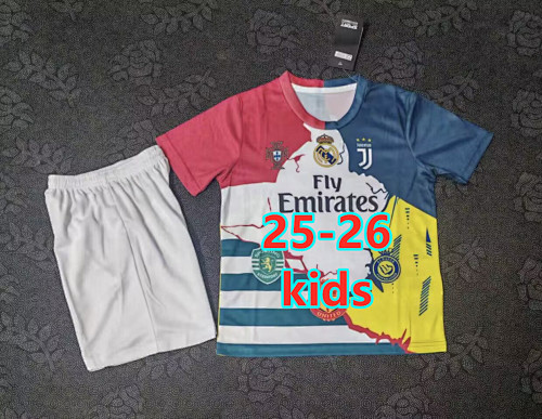 25-26 Real Madrid Special Kids Jersey+shorts Kit 16 -28 C