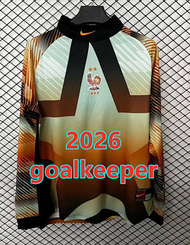 France Goalkeeper Fans Version Long Sleeve Jersey S-2XL