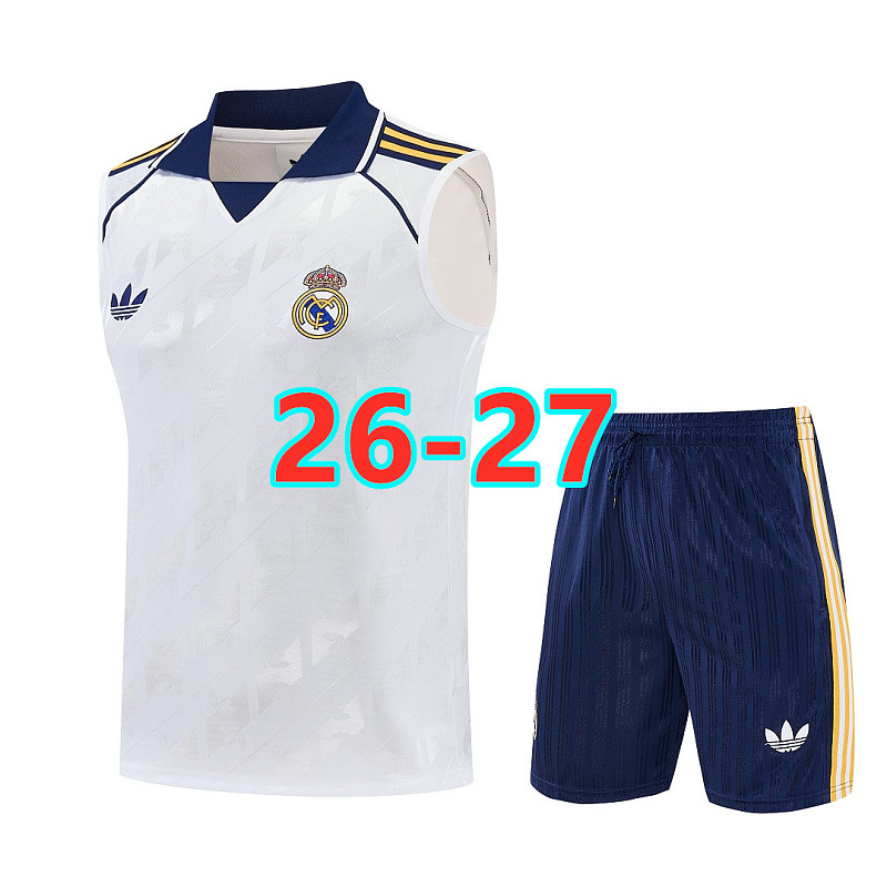 26-27 Real Madrid Polo Vest Tracksuit S-2XL Polo