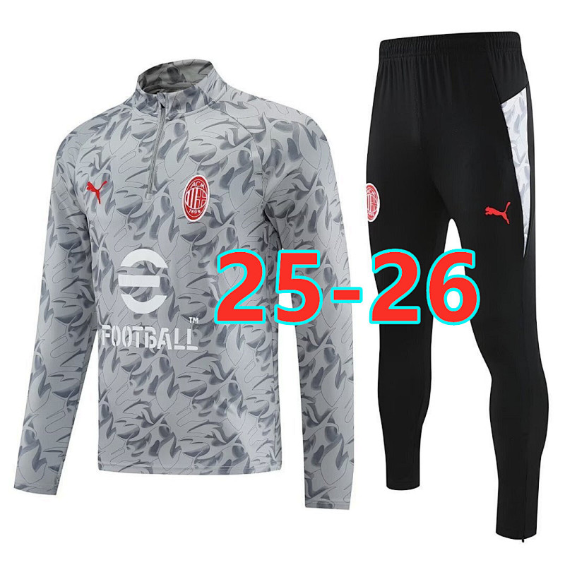 25-26 AC Milan Long Sleeve Tracksuit S-2XL AC