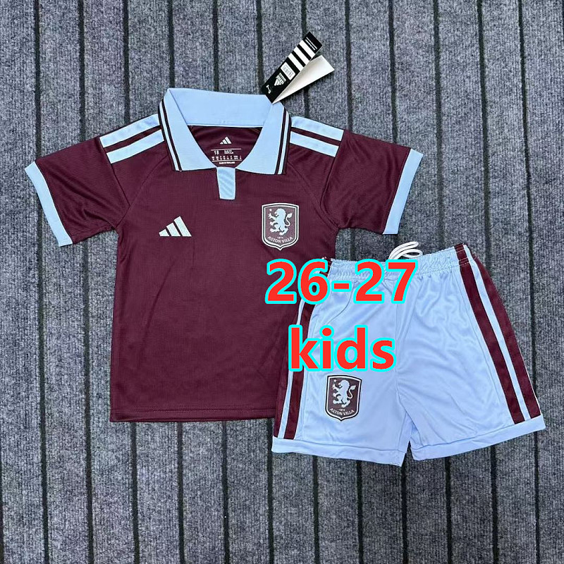 26-27 Aston Villa Home Kids Jersey+shorts Kit 16 -28