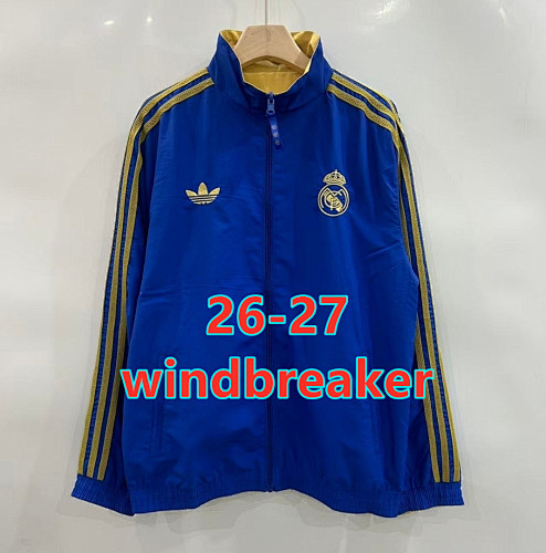 26-27 Real Madrid Reversible Embroidery Windbreaker S-3XL