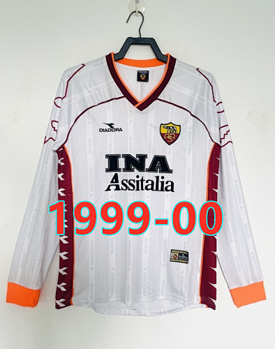 Roma Away Retro Long Jersey S-2XL