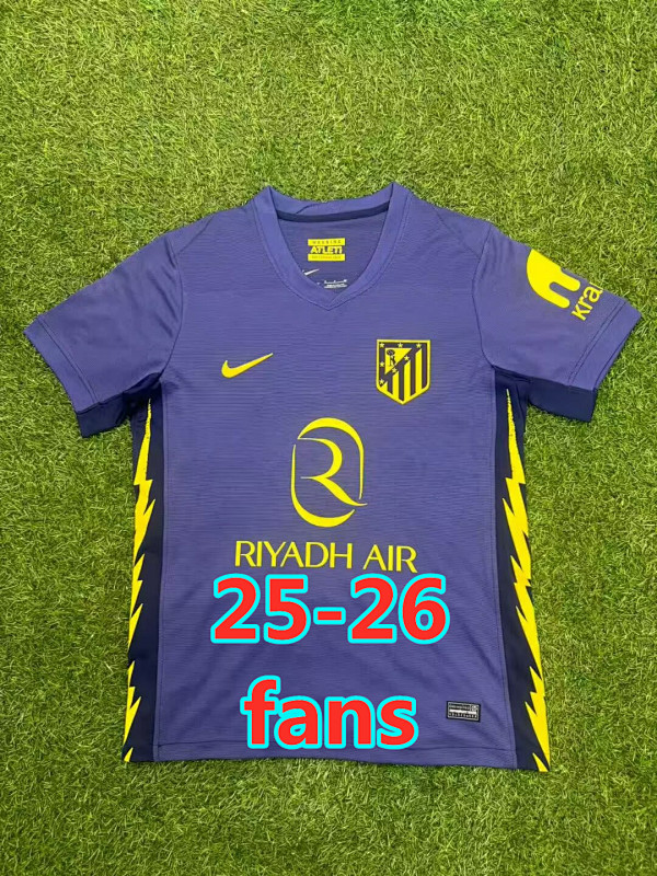 Fifa 25-26 Atletico Madrid Away Fans Version Jersey S-2XL