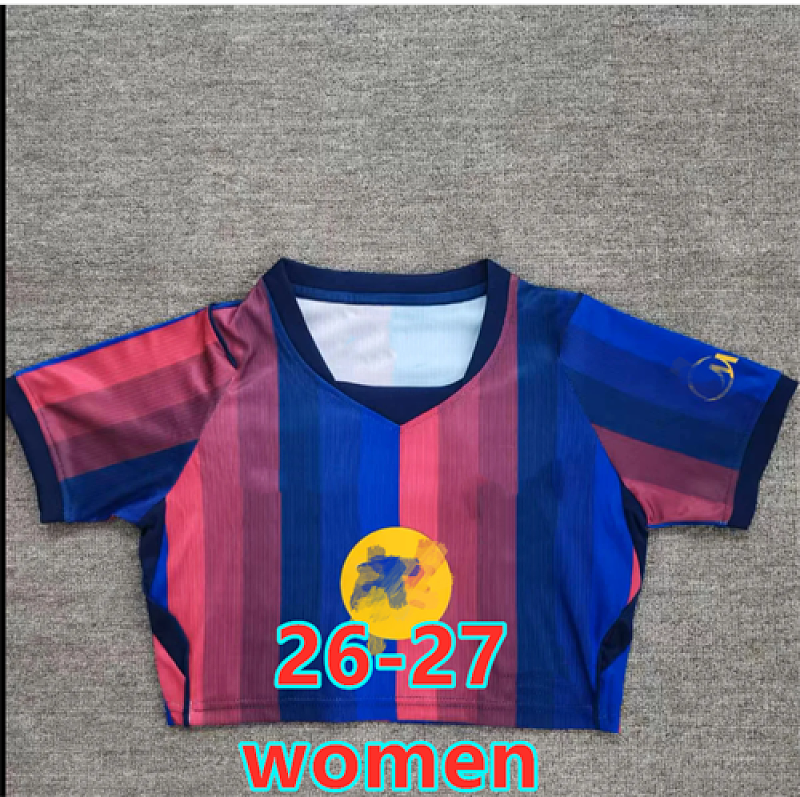 26-27 Barcelona Home Women Short Jersey S-2XL