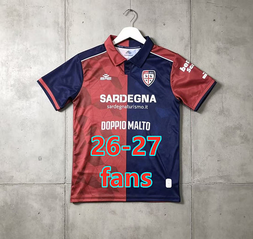26-27 Cagliari Home Fans Version Jersey S-3XL