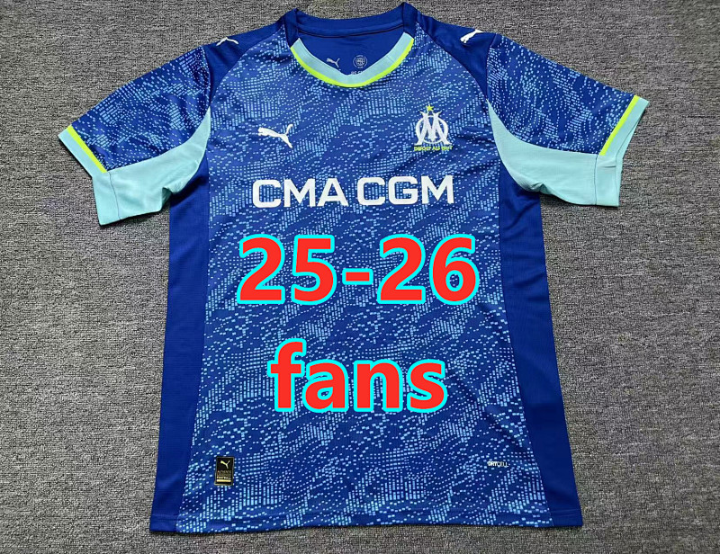 25-26 Marseille Third Fans Version Jersey S-4XL