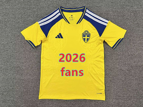 Sweden Home Fans Version Jersey S-4XL