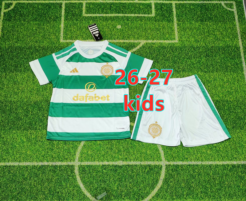 26-27 Celtic Home Kids Jersey+shorts Kit 16 -28