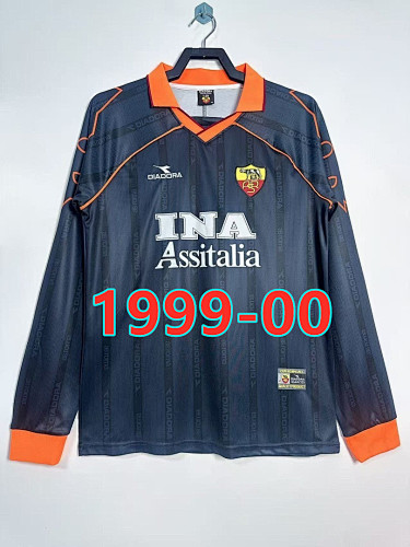 Roma Third Retro Long Sleeve Jersey S-2XL