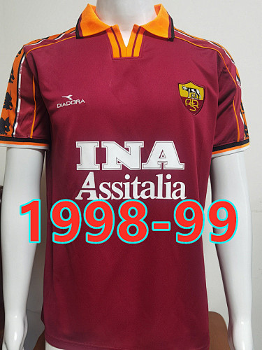 98-99 Roma Home Retro Jersey S-2XL