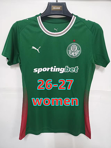 26-27 Palmeiras Home Women Jersey S-2XL