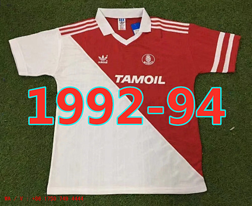 AS Monaco Retro TopThai Quality Home Jersey S-2XL