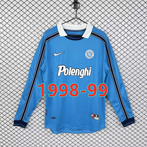 Napoli Home Retro Fans Long Sleeve Jersey S-2XL