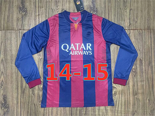 Barcelona Retro 14-15 Home Long Sleeve Jersey S-2XL