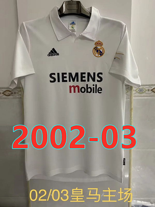 Real Madrid Retro Home Jersey S-2XL