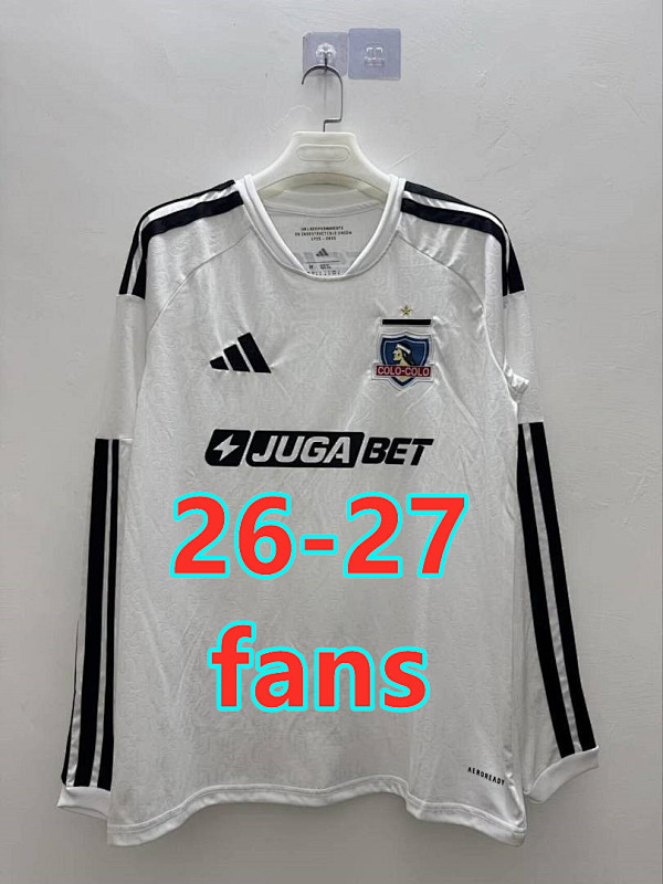 26-27 Colo-Colo Home Fans Long Jersey S-4XL