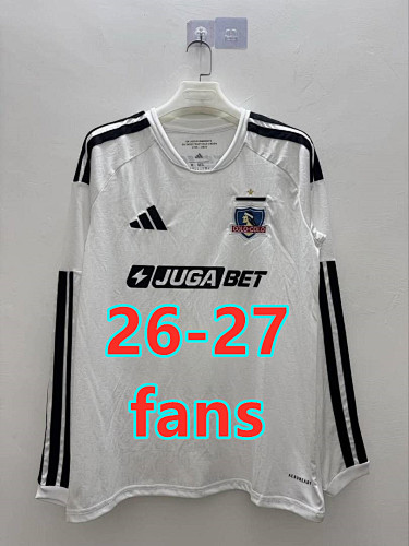 26-27 Colo-Colo Home Fans Long Jersey S-4XL