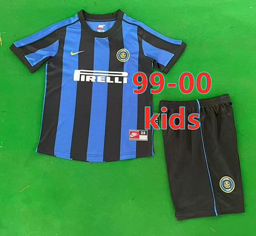 99-00 Inter Milan Home Retro Kids Jersey+shorts 16 -28