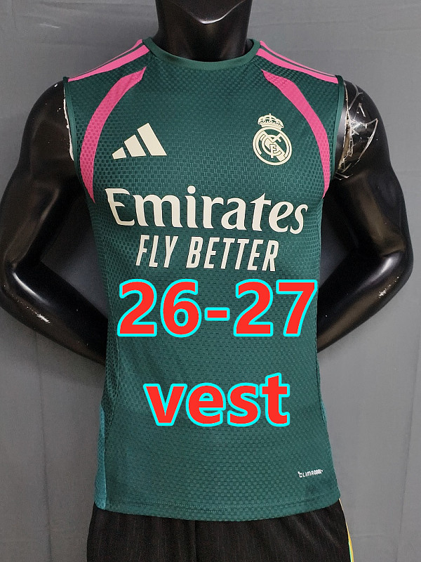 26-27 Real Madrid Training Player Version Vest Jersey S-3XL
