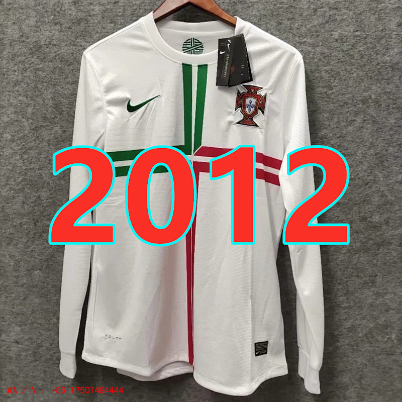 Portugal Retro TopThai Quality Away Long Sleeve Jersey S-4XL