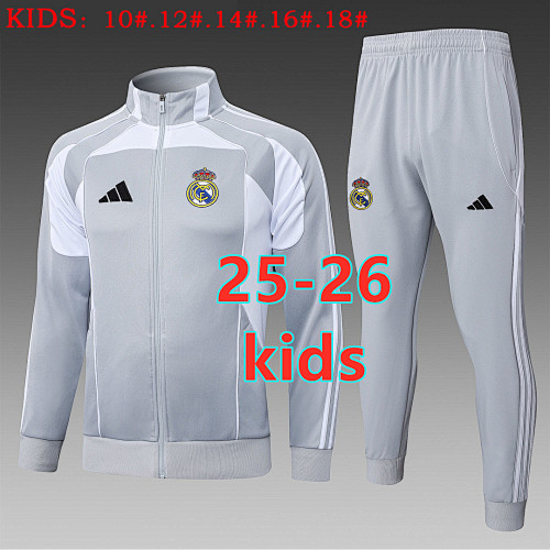 25-26 Real Madrid Kids Long Zipper Jacket 10 -18