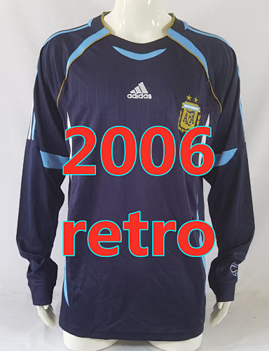 Argentina Retro Away Long Sleeve Jersey S-2XL