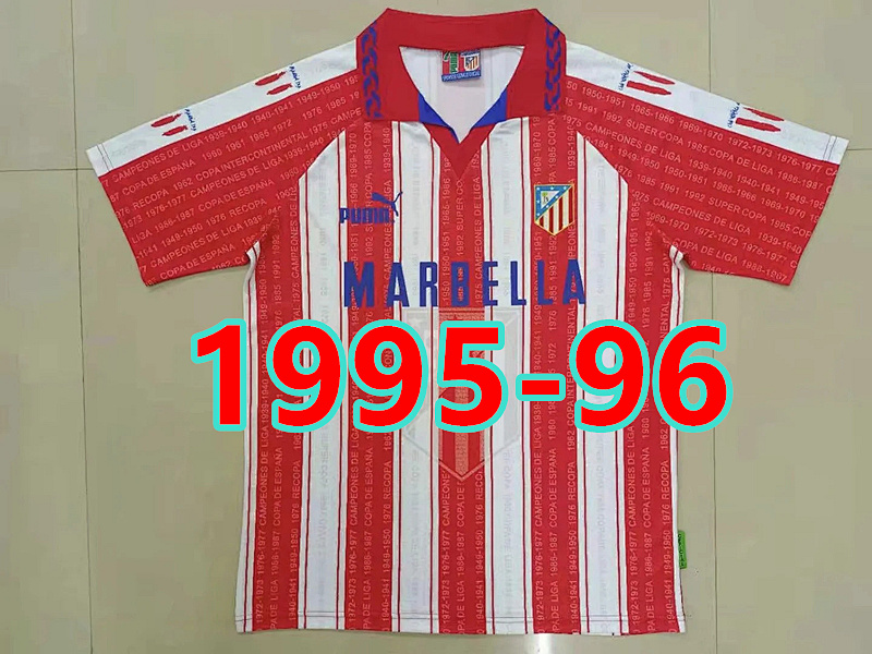 Atletico Madrid Retro TopThai Quality Home Jersey S-2XL