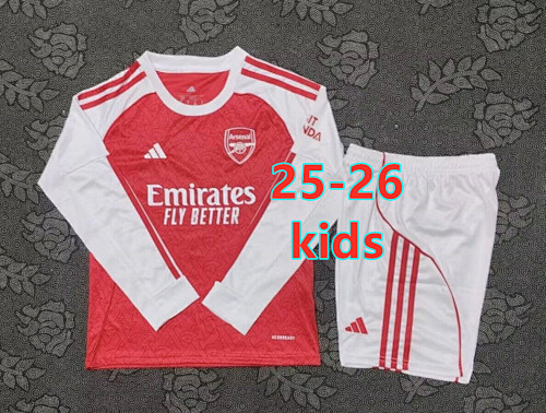 25-26 Arsenal Home Kids Long Jersey+shorts Kit 16 -28