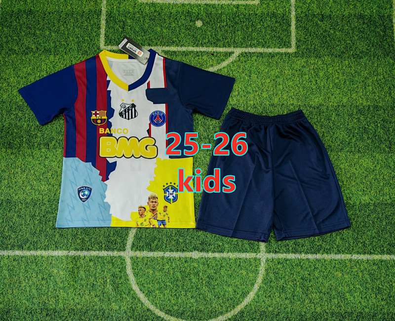Balenciaga 25-26 Paris Psg Anniversary Kids Jersey+shorts Kit 16 -28
