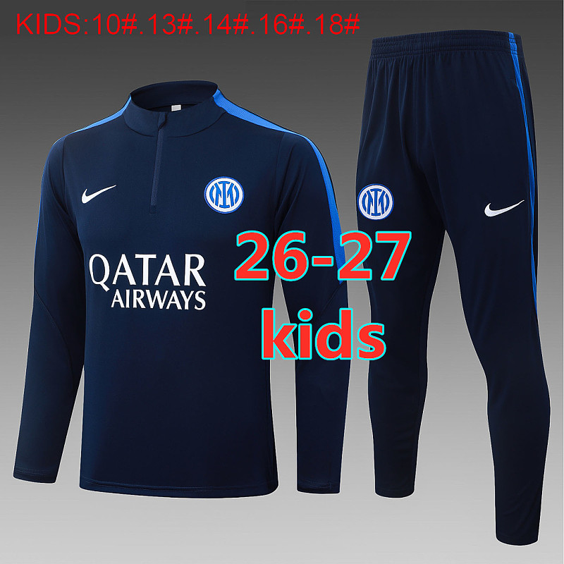 26-27 Inter Milan Kids Long Sleeve Tracksuit 10- 18