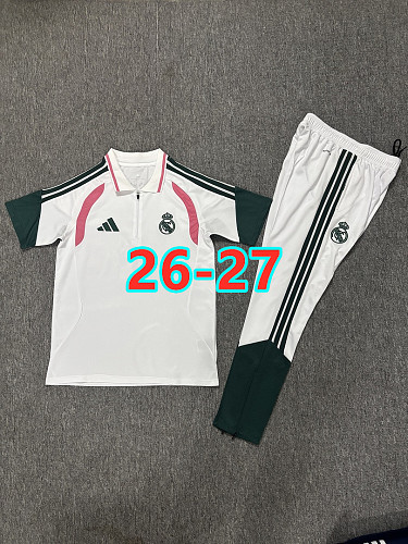 26-27 Real Madrid Polo Short Sleeve+pants Tracksuit Kit S-3XL Polo