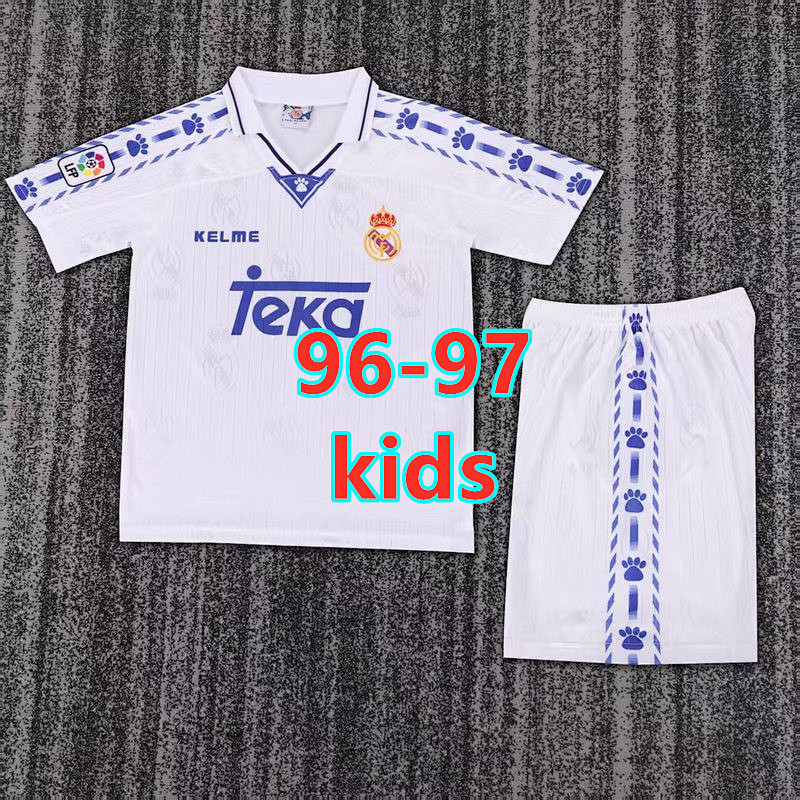 96-97 Real Madrid Home Kids Retro Jersey 16 -28