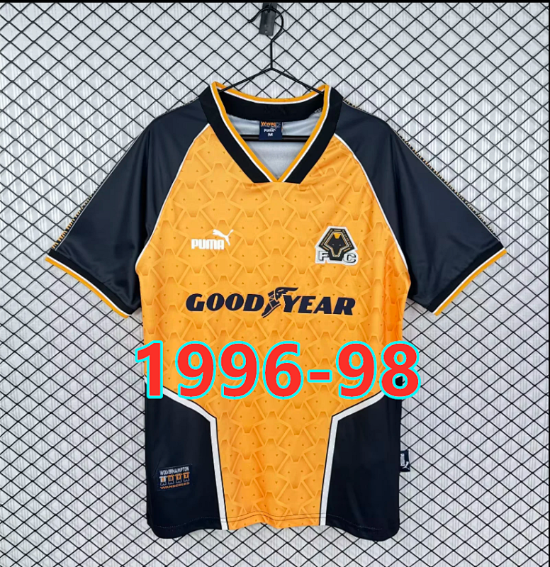 Wolves Home Retro Fans Version Jersey S-2XL