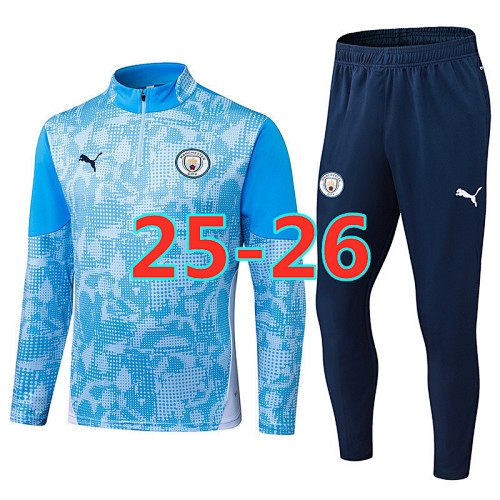 25-26 Manchester City Long Sleeve Tracksuit S-2XL
