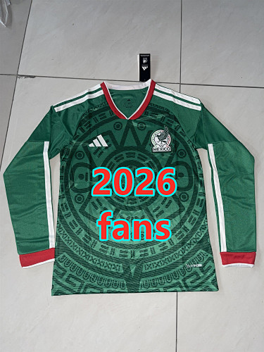 Mexico Home Fans Long Jersey S-4XL