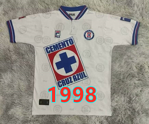 Cruz Azul Away Retro Fans Version Jersey S-2XL
