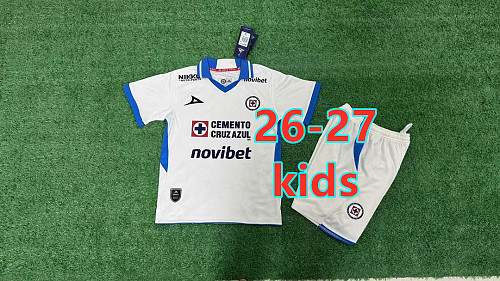 26-27 Cruz Azul Away Kids Jersey+shorts Kit 16 -28