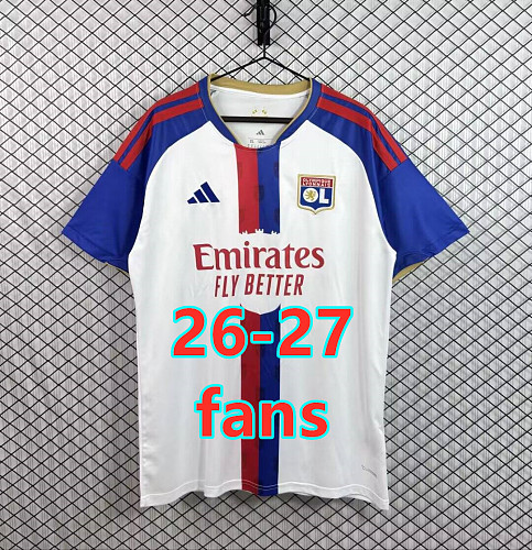26-27 Lyonnais Home Fans Version Jersey S-4XL