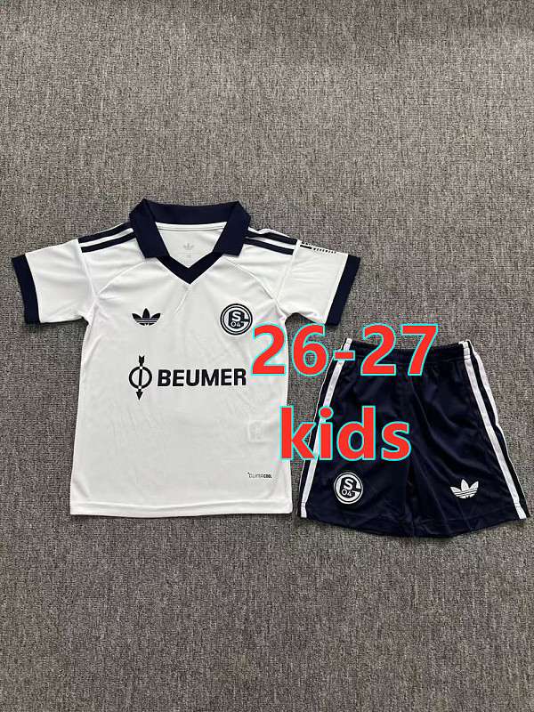 26-27 Schalke Away Kids Jersey+shorts Kit 16 -28