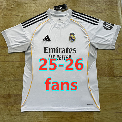 Fifa 25-26 Real Madrid Home Fans Version Jersey S-4XL