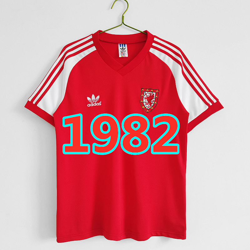 Wales TopThai Quality Retro Home Jersey S-2XL