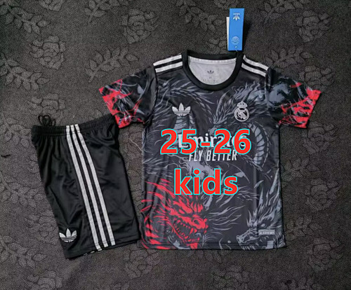 25-26 Real Madrid Special Kids Jersey+shorts Kit 16 -28